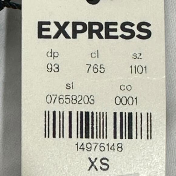 NWT Express Sequin Mini Skirt Womens XS White Silver Geometric High Rise NYE - Picture 5 of 7